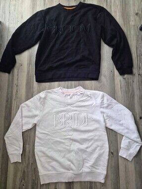 Bride and Groom Sweatshirts - Black and White